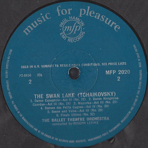 Pyotr Ilyich Tchaikovsky, Ballet Theatre Orchestra, Joseph Levine : Selections From Swan Lake (LP, Mono)