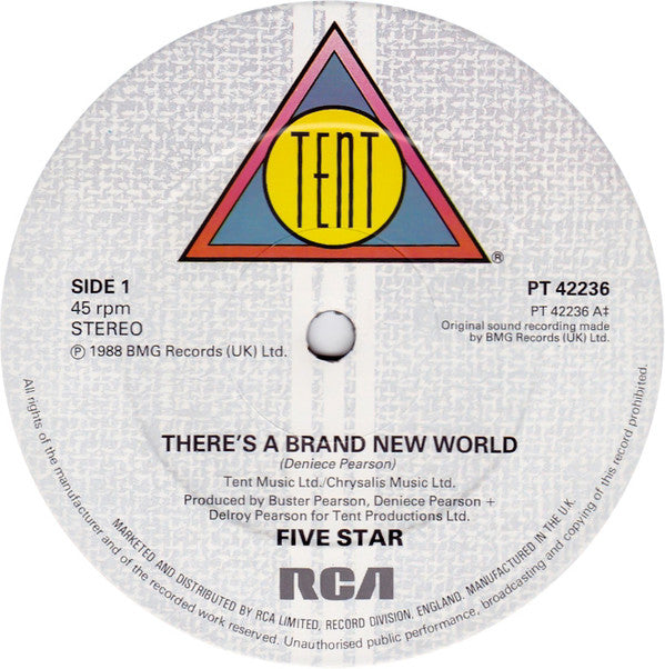 Five Star : There's A Brand New World (12", Single)