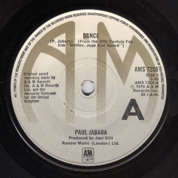Paul Jabara : Dance (7", Single)