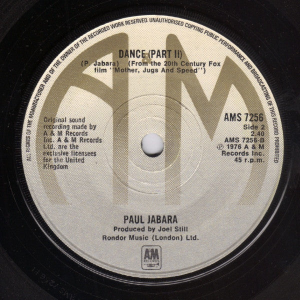 Paul Jabara : Dance (7", Single)