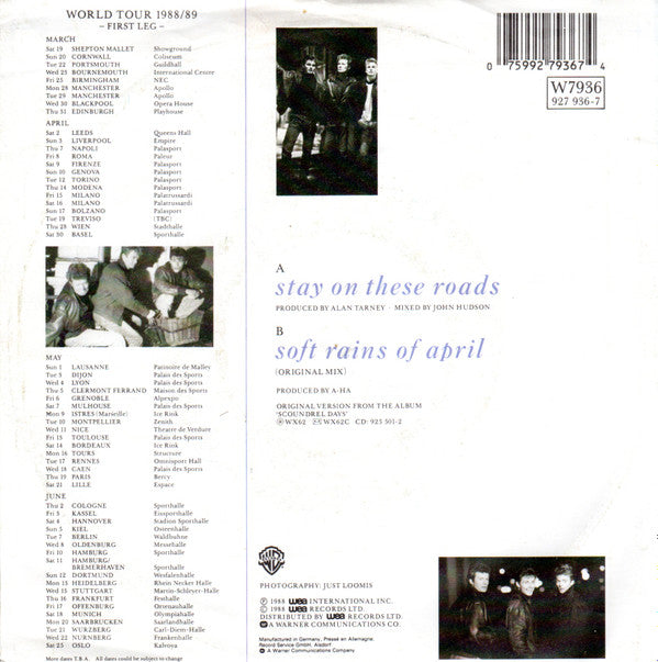 a-ha : Stay On These Roads (7", Single)