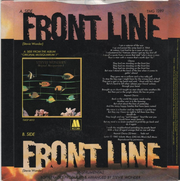 Stevie Wonder : Front Line (7")