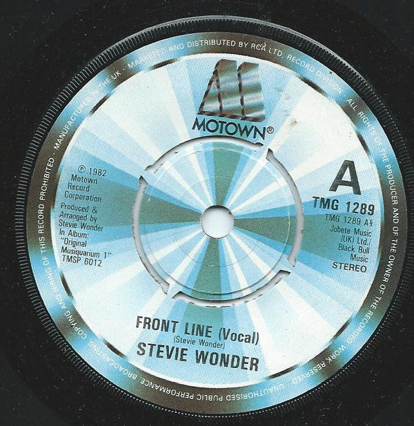 Stevie Wonder : Front Line (7")