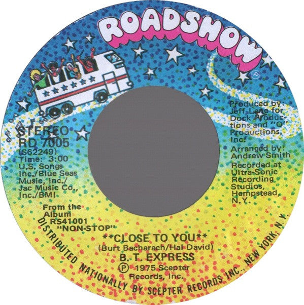 B.T. Express : Close To You / Whatcha Think About That ? (7", Single, Styrene, She)