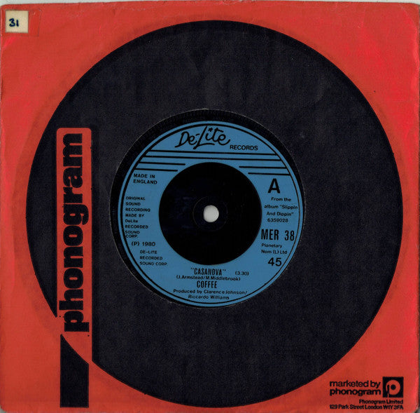 Coffee : Casanova (7", Single, UK )