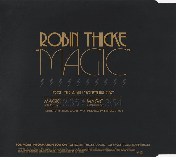 Robin Thicke : Magic (CD, Single, Promo)