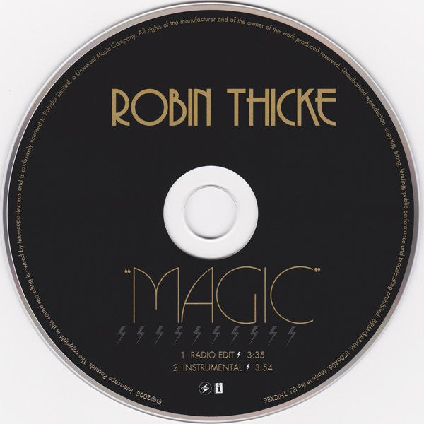 Robin Thicke : Magic (CD, Single, Promo)