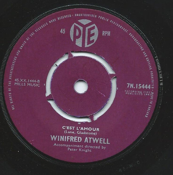 Winifred Atwell : Game Of Chance (7")