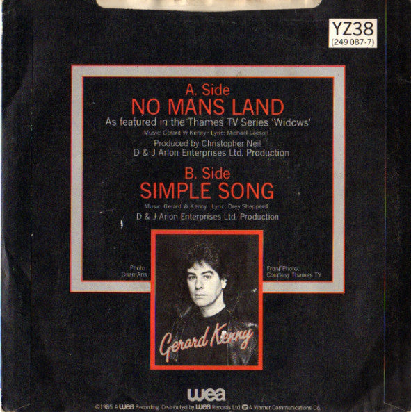 Gerard Kenny : No Man's Land (7", Single)
