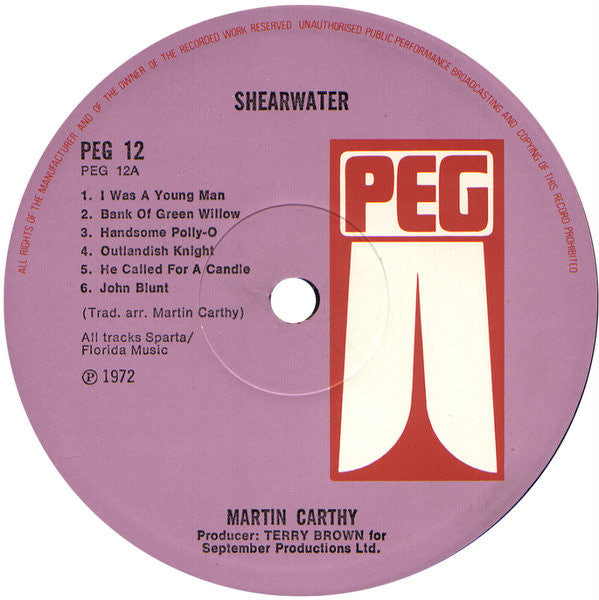Martin Carthy : Shearwater (LP, Album)