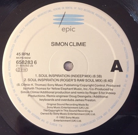 Simon Climie : Soul Inspiration (12")