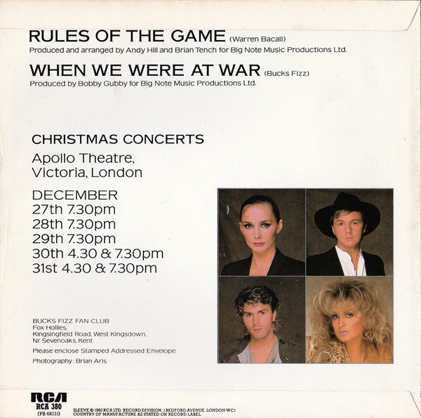 Bucks Fizz : Rules Of The Game (7", Single, Kno)