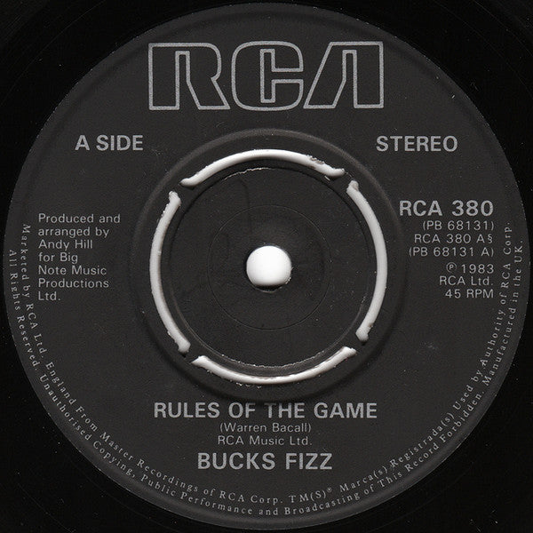 Bucks Fizz : Rules Of The Game (7", Single, Kno)