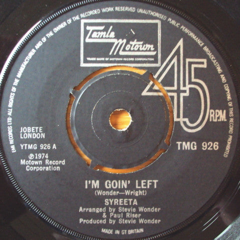 Syreeta : I'm Goin' Left (7", Single)