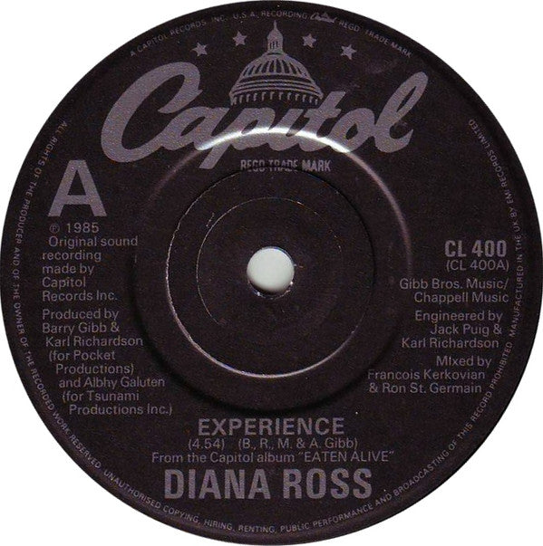 Diana Ross : Experience (7", Single)