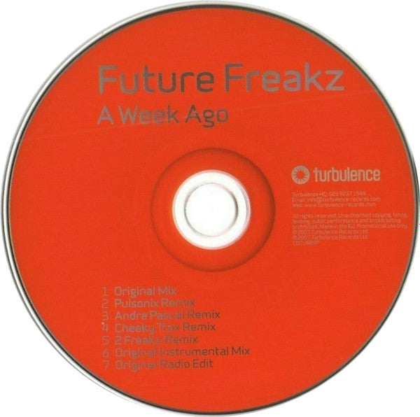Future Freakz : A Week Ago (CD, Single, Promo)