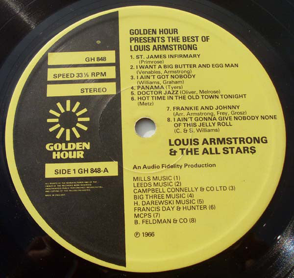 Louis Armstrong And His All-Stars, Louis Armstrong & The Dukes Of Dixieland : The Best Of Louis Armstrong With The All Stars & The Dukes Of Dixieland (LP, Comp)