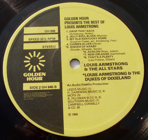 Louis Armstrong And His All-Stars, Louis Armstrong & The Dukes Of Dixieland : The Best Of Louis Armstrong With The All Stars & The Dukes Of Dixieland (LP, Comp)