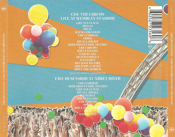 Take That : The Greatest Day - Take That Present The Circus Live (2xCD, Album, Ltd)