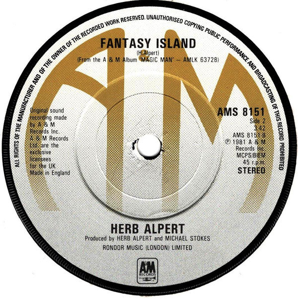 Herb Alpert : Magic Man (7")