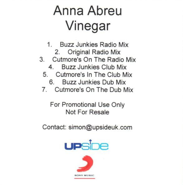 Anna Abreu : Vinegar (CD, Single, Promo)