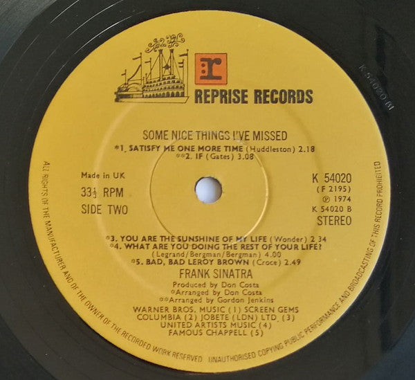Frank Sinatra : Some Nice Things I've Missed (LP, Album)