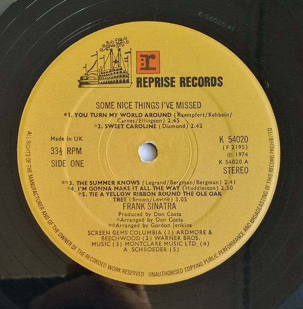 Frank Sinatra : Some Nice Things I've Missed (LP, Album)