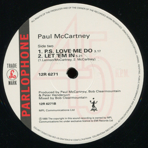 Paul McCartney : Birthday (12", Single)