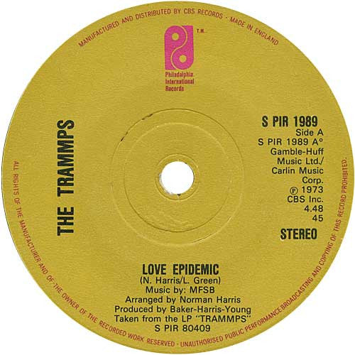 The Trammps : Love Epidemic (7", Single, RE)