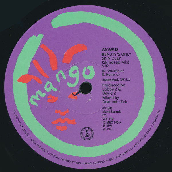 Aswad : Beauty's Only Skin Deep (Remix) (12")