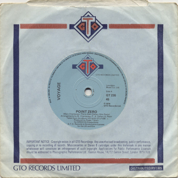 Voyage : Point Zero (7")