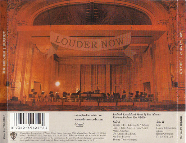 Taking Back Sunday : Louder Now (CD, Album)