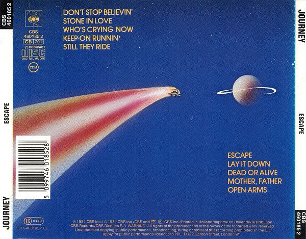 Journey : Escape (CD, Album, RE)