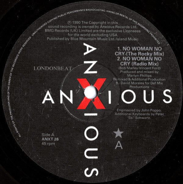 Londonbeat : No Woman No Cry 12" Remix (12")