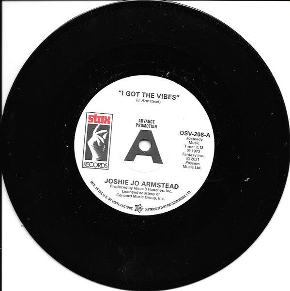 Jo Armstead / Carla Thomas : I Got The Vibes / I’ll Never Stop Loving You (7", Single, Promo)