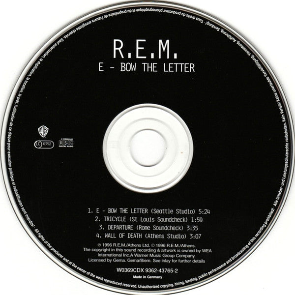 R.E.M. : E-Bow The Letter (CD, Single, WMM)