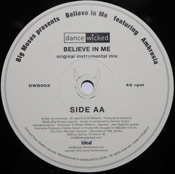 Soul Movement / Big Moses : Dreaming / Believe In Me (2x12")