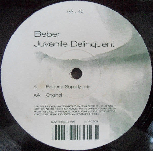 Kevin Beber : Juvenile Delinquent (12")
