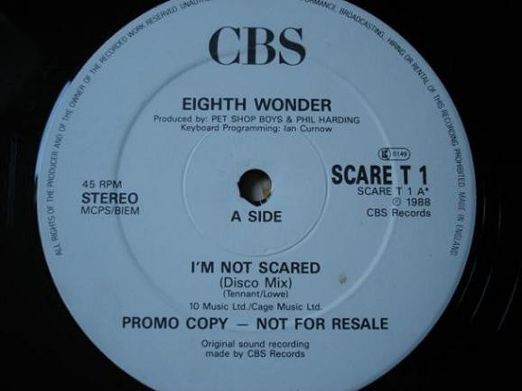 Eighth Wonder : I'm Not Scared (12", Single, Promo)