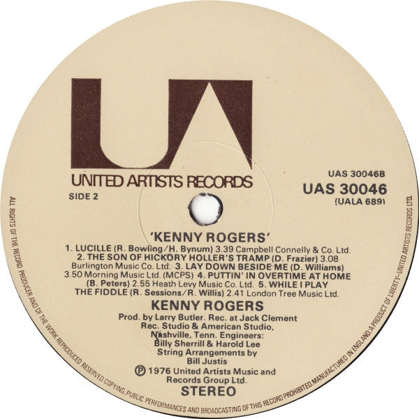 Kenny Rogers : Kenny Rogers (LP, Album)
