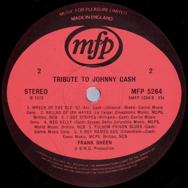 Frank Sheen : Tribute To Johnny Cash (LP)