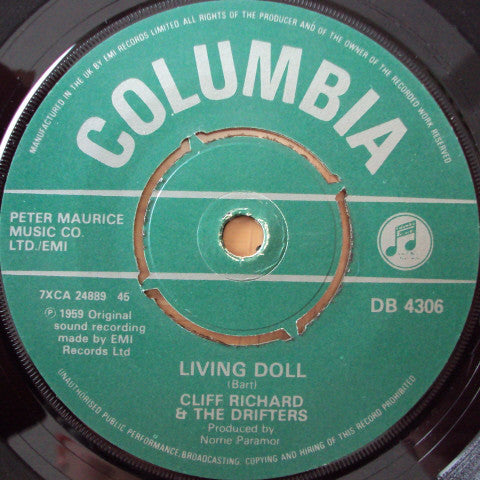 Cliff Richard & The Drifters : Living Doll (7", RE, 4-p)