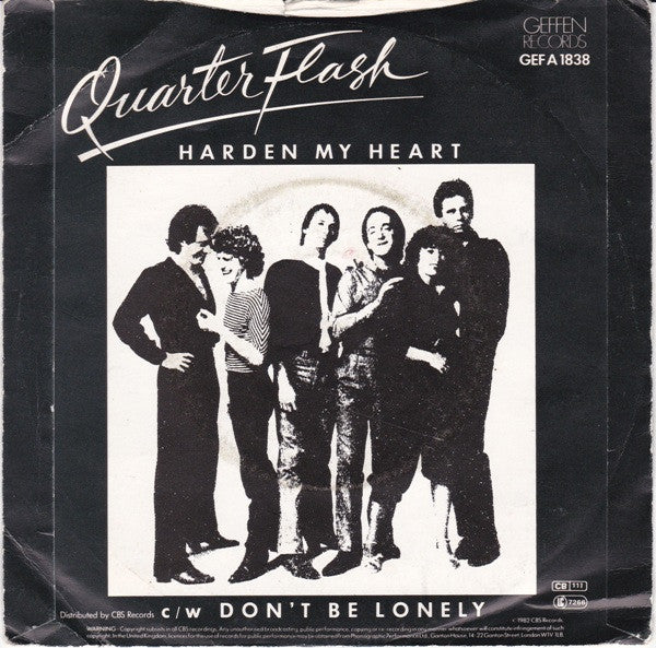 Quarterflash : Harden My Heart (7", Single, Blu)