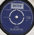Paul & Barry Ryan : Claire (7", Single)