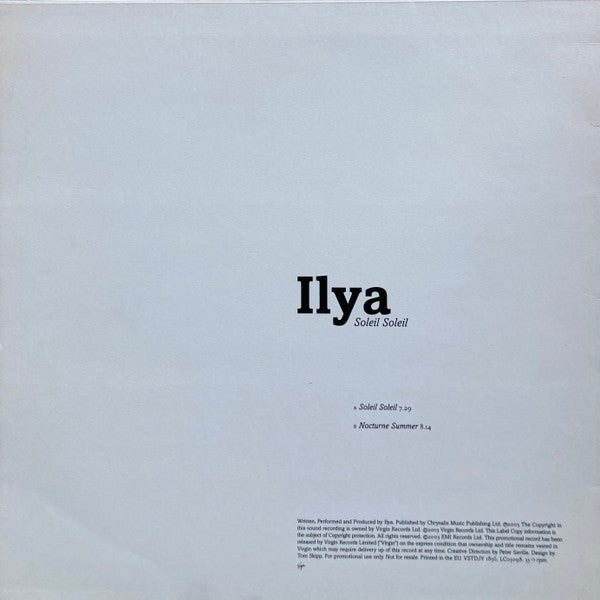 Ilya : Soleil Soleil (12", Promo)