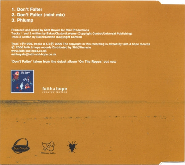 Mint Royale With Lauren Laverne : Don't Falter (CD, Single)