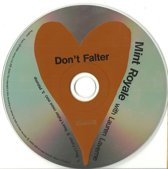 Mint Royale With Lauren Laverne : Don't Falter (CD, Single)