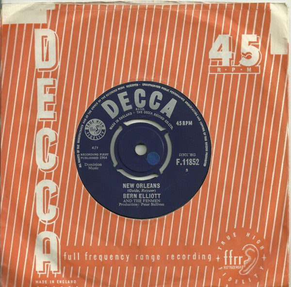 Bern Elliott And The Fenmen : New Orleans (7", Single)