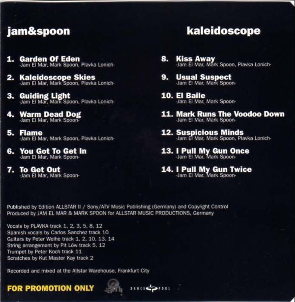 Jam & Spoon : Kaleidoscope (CD, Album, Promo)