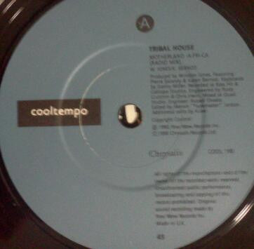 Tribal House : Motherland -A-fri-ca- (7", Single, Sol)